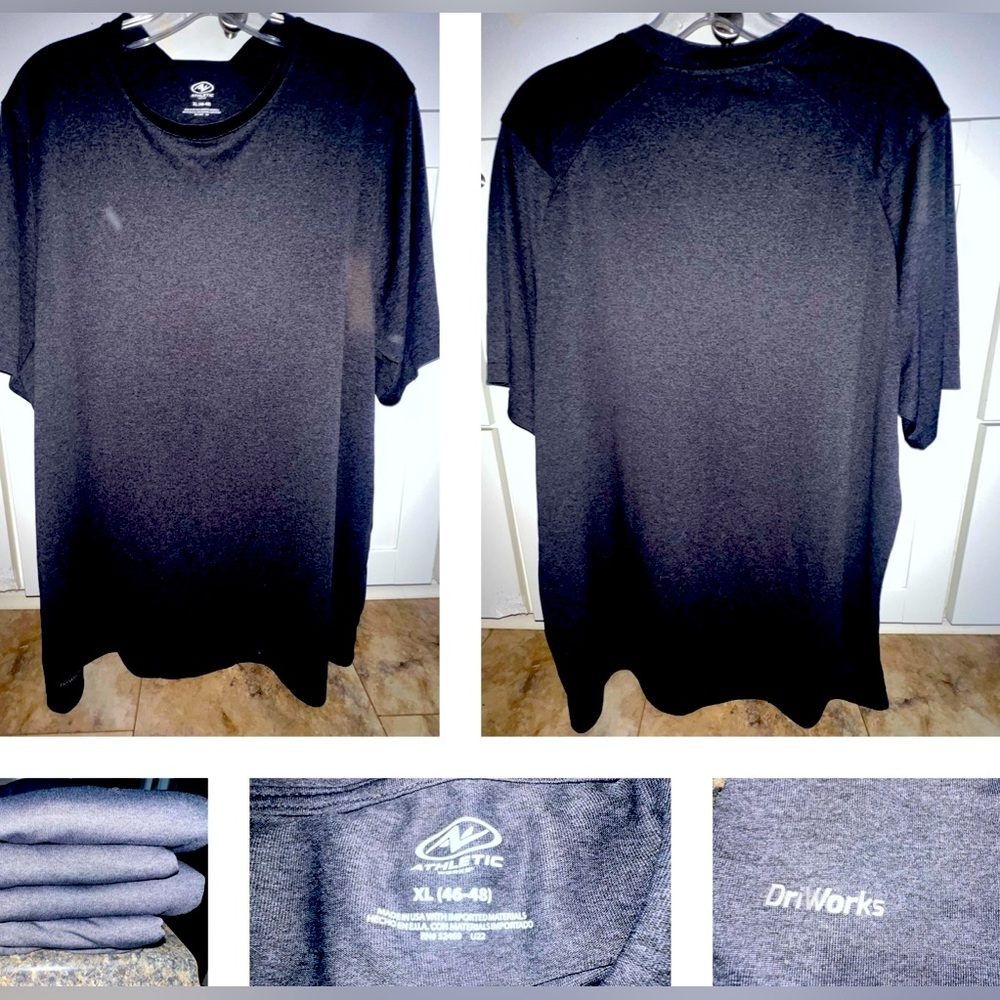 Athletic Works Mens T-Shirt Active Crewneck Pullover Short Sleeve White Size XL